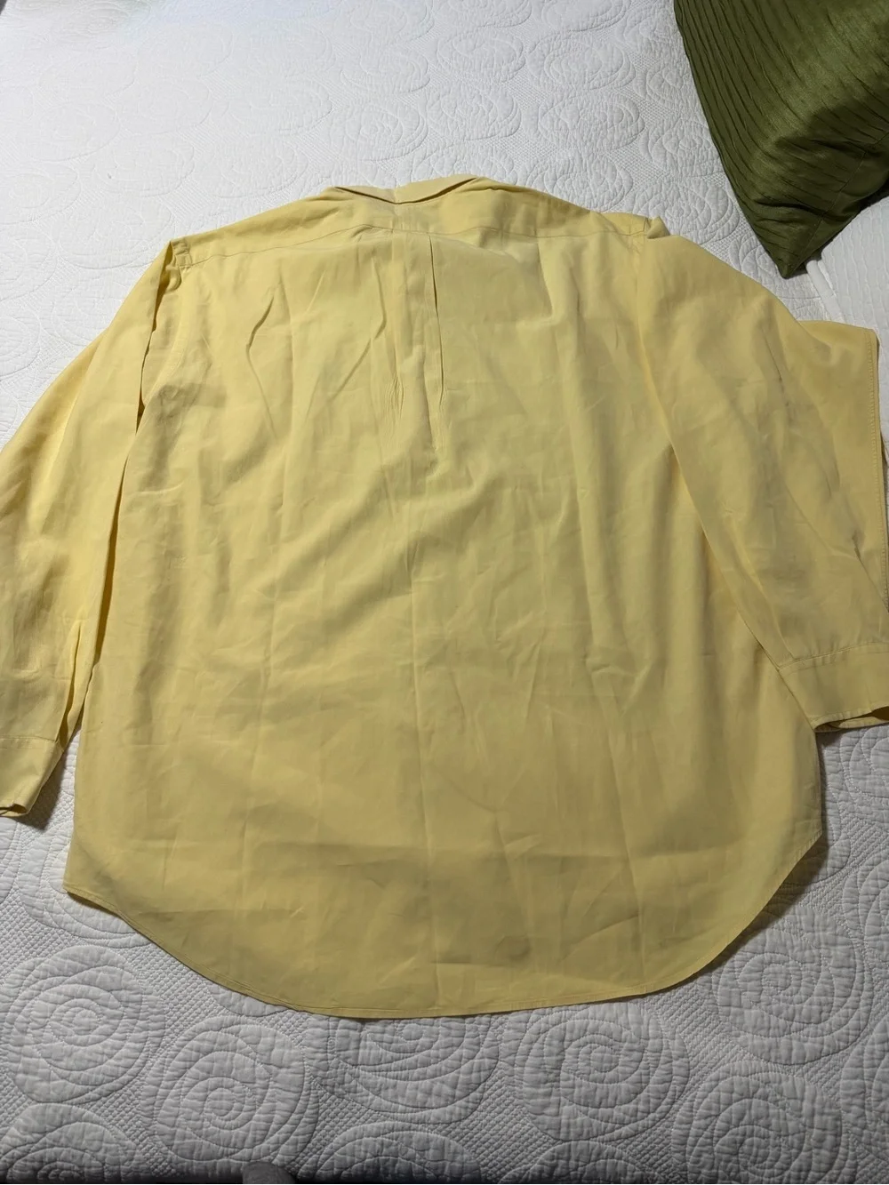 Ralph Lauren Pale Yellow Button-Down Oxford Shirt with Blue Pony